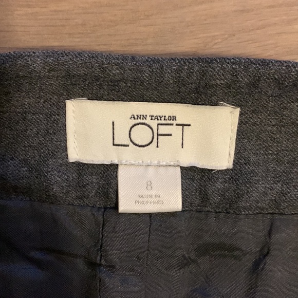 Loft Grey Wool Pencil Skirt - Picture 2 of 4
